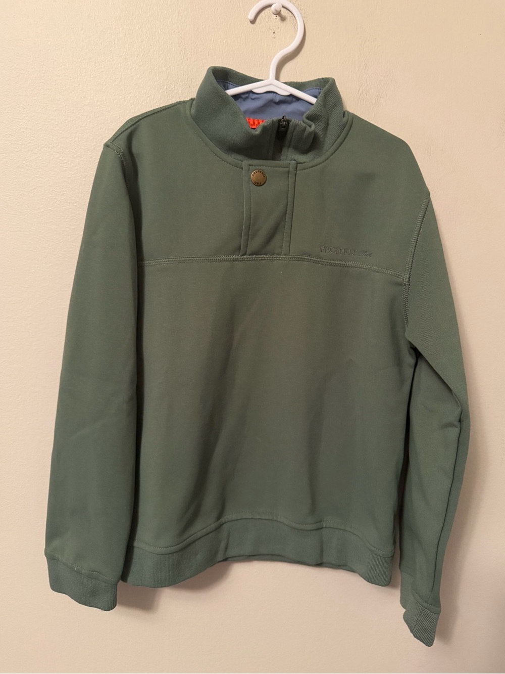 Properly Tied Green Pullover